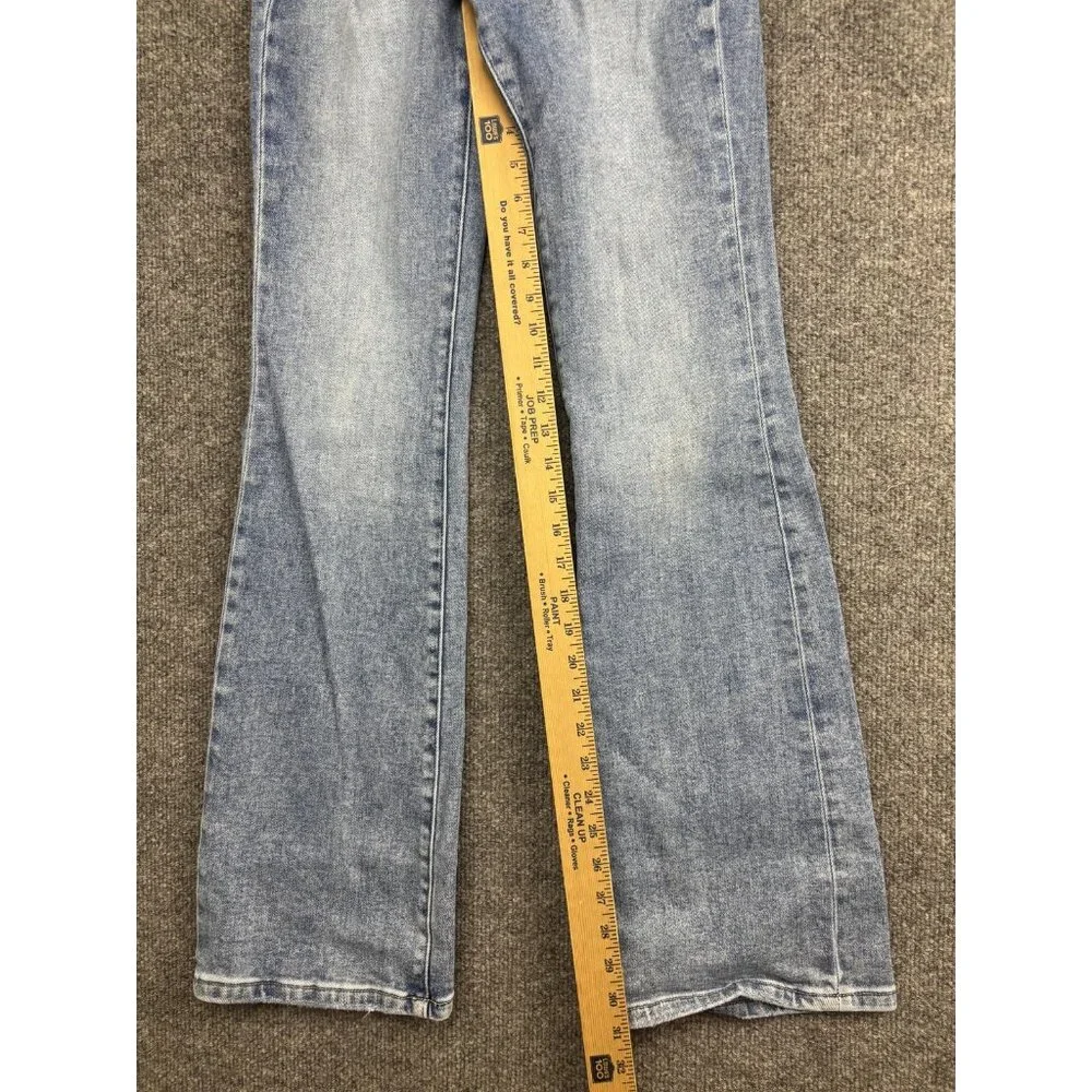 Risen Jeans Bootcut Jeans Womens 0 Light Wash Blue Mid Rise Stretch 24x30.5 - Picture 5 of 9